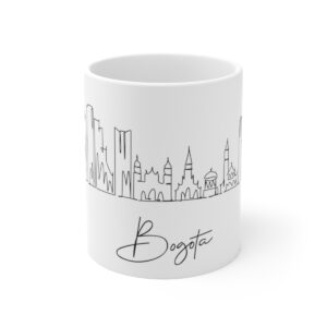 Bogota City Skyline White Mug 11oz Ceramic