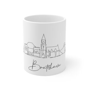 Bratislava City Skyline White Mug 11oz Ceramic