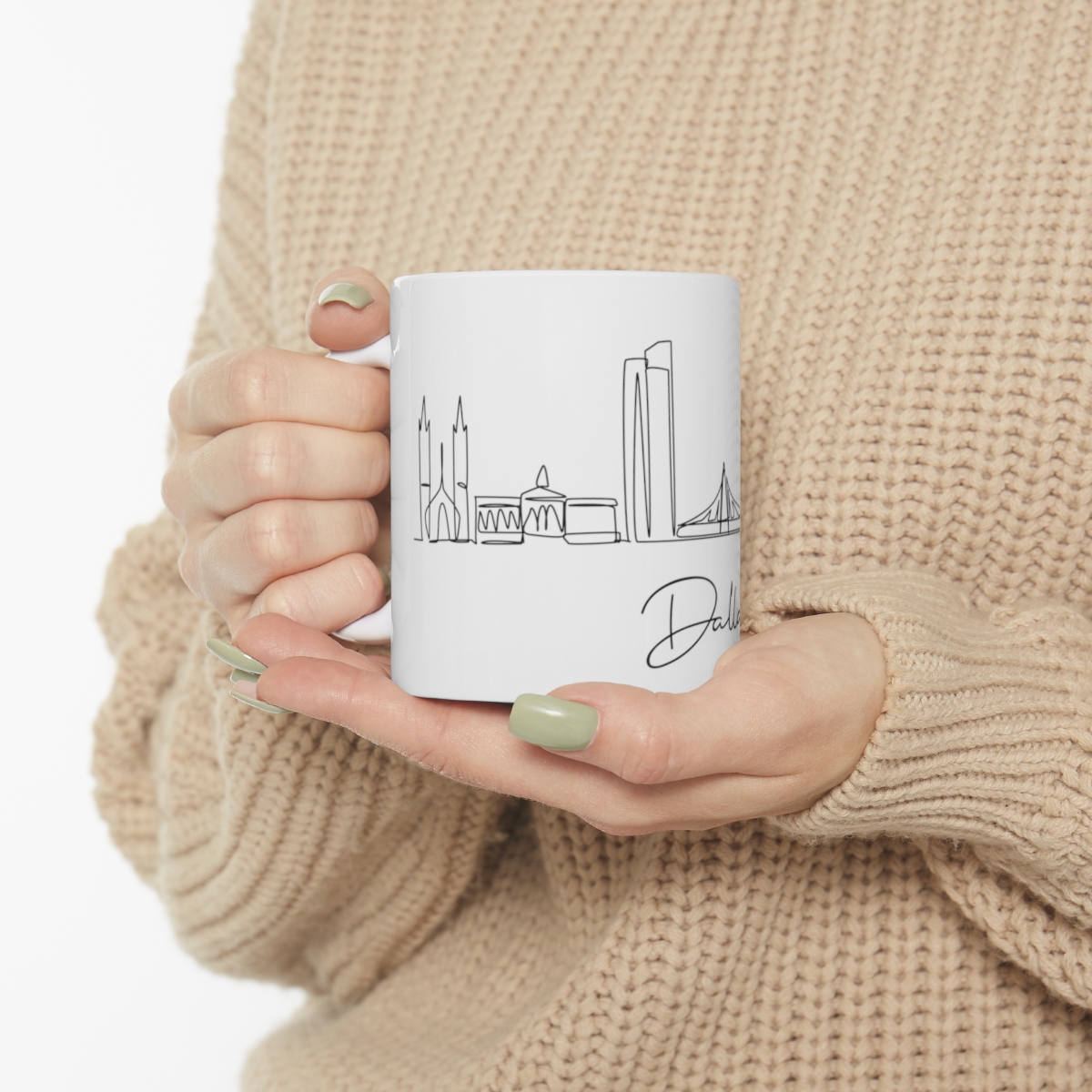 Dallas City Skyline White Mug 11oz Ceramic - Image 10