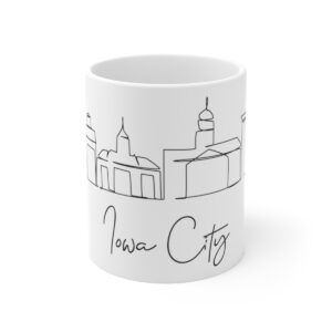 Iowa City Skyline White Mug 11oz Ceramic