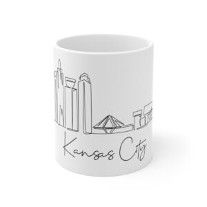 Kansas City Skyline White Mug 11oz Ceramic