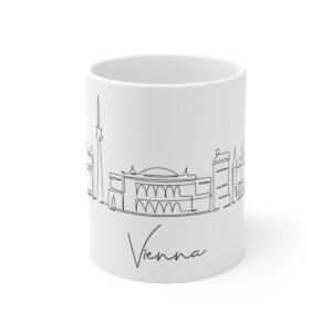 Vienna City Skyline White Mug 11oz Ceramic