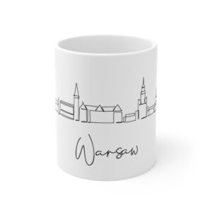 Warsaw City Skyline Poland White Mug 11oz Ceramic