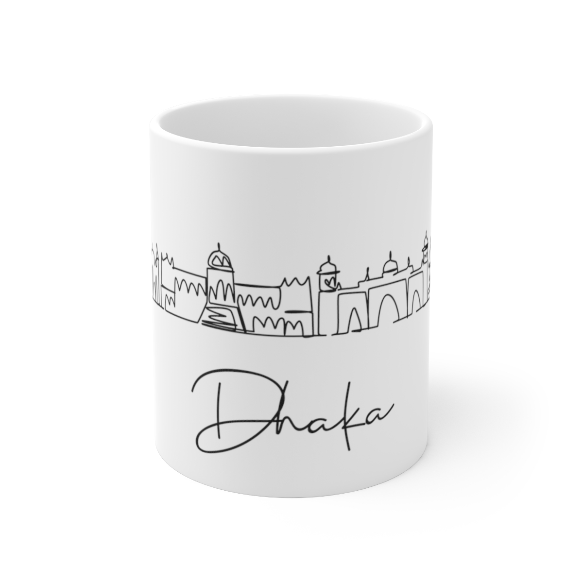 Dhaka City Skyline Bangladesh White Mug 11oz Ceramic