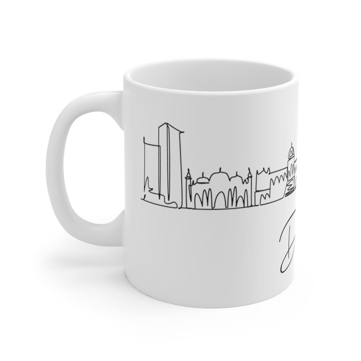 Dhaka City Skyline Bangladesh White Mug 11oz Ceramic - Image 2