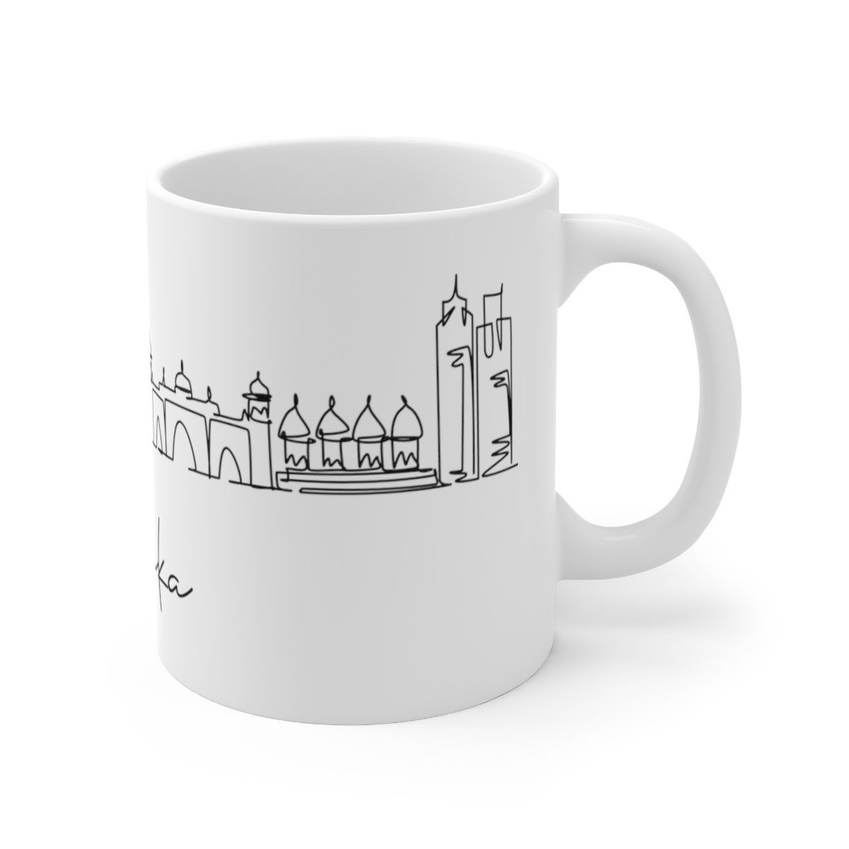Dhaka City Skyline Bangladesh White Mug 11oz Ceramic - Image 3
