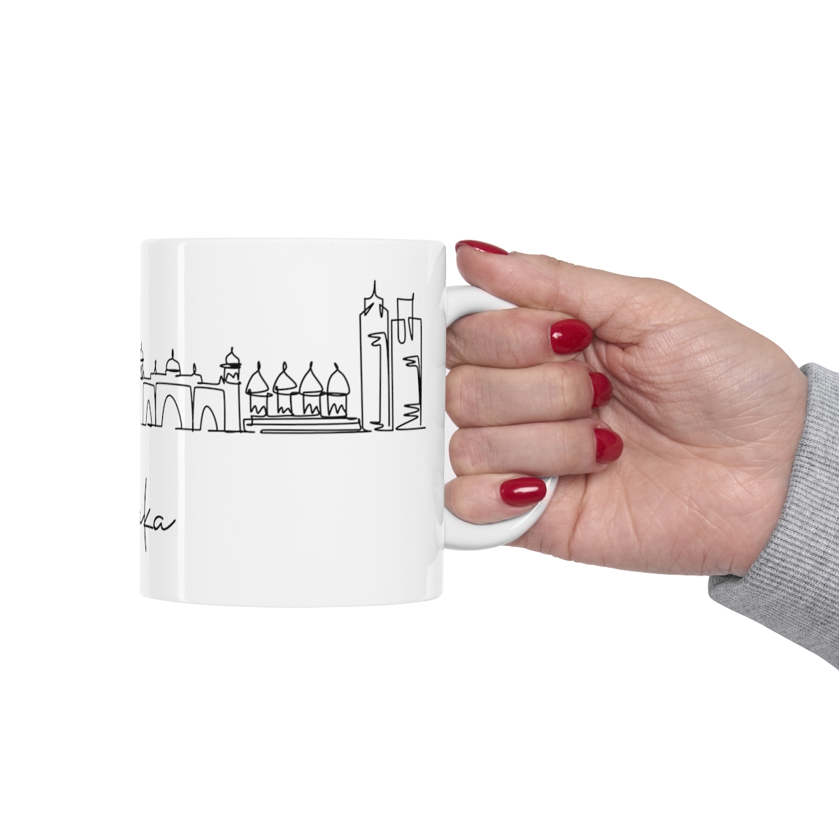 Dhaka City Skyline Bangladesh White Mug 11oz Ceramic - Image 12