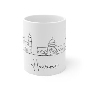 Havana City Skyline Cuba White Mug 11oz Ceramic