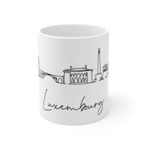 Luxembourg City Skyline 1 White Mug 11oz Ceramic