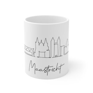 Maastricht City Skyline White Mug 11oz Ceramic