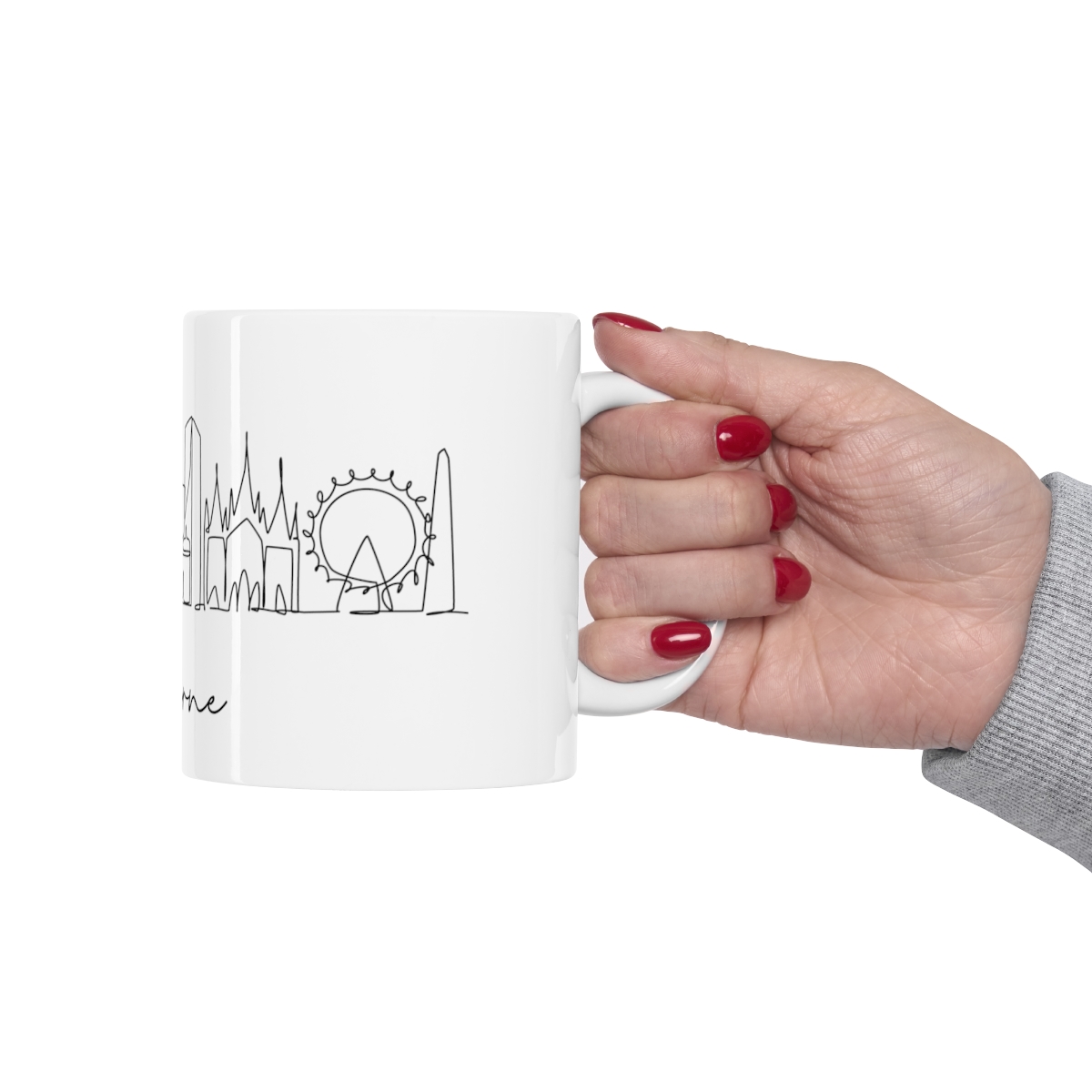 Melbourne City Skyline White Mug 11oz Ceramic - Image 12