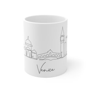 Venice City Skyline Italy White Mug 11oz Ceramic