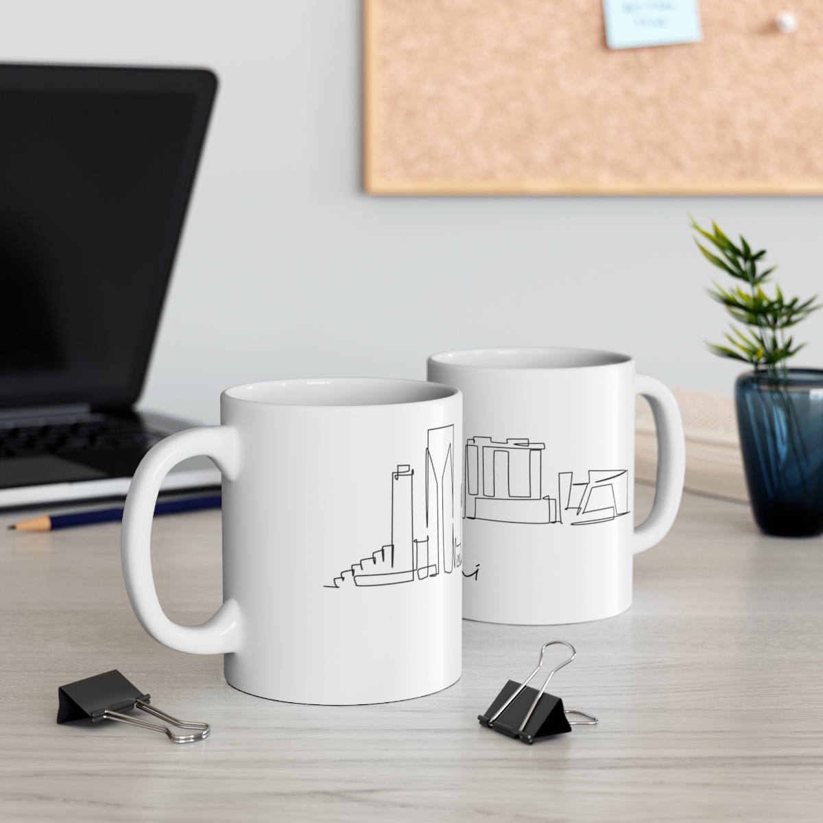 Miami City Skyline United White Mug 11oz Ceramic - Image 5