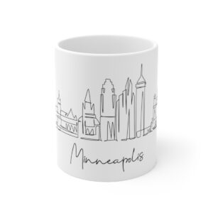 Minneapolis City Skyline United White Mug 11oz Ceramic