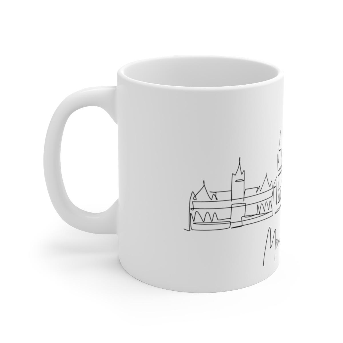 Minneapolis City Skyline White Mug 11oz Ceramic - Image 2