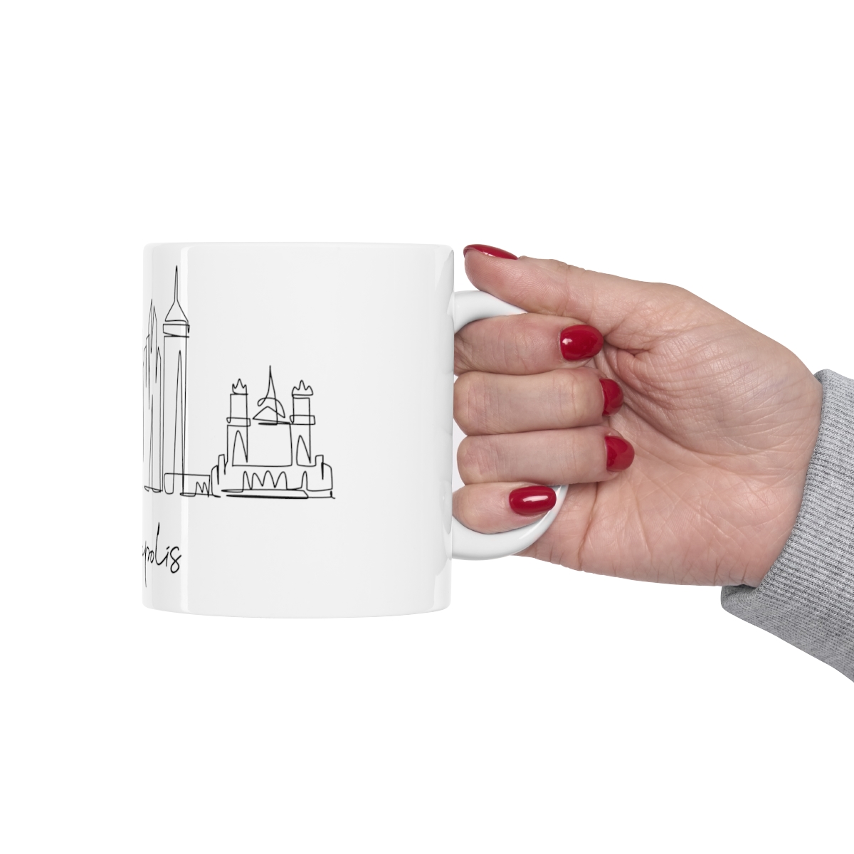 Minneapolis City Skyline White Mug 11oz Ceramic - Image 12
