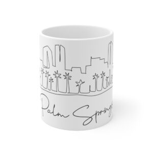Palm Springs City Skyline White Mug 11oz Ceramic