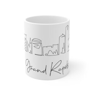 Grand Rapids City Skyline White Mug 11oz Ceramic
