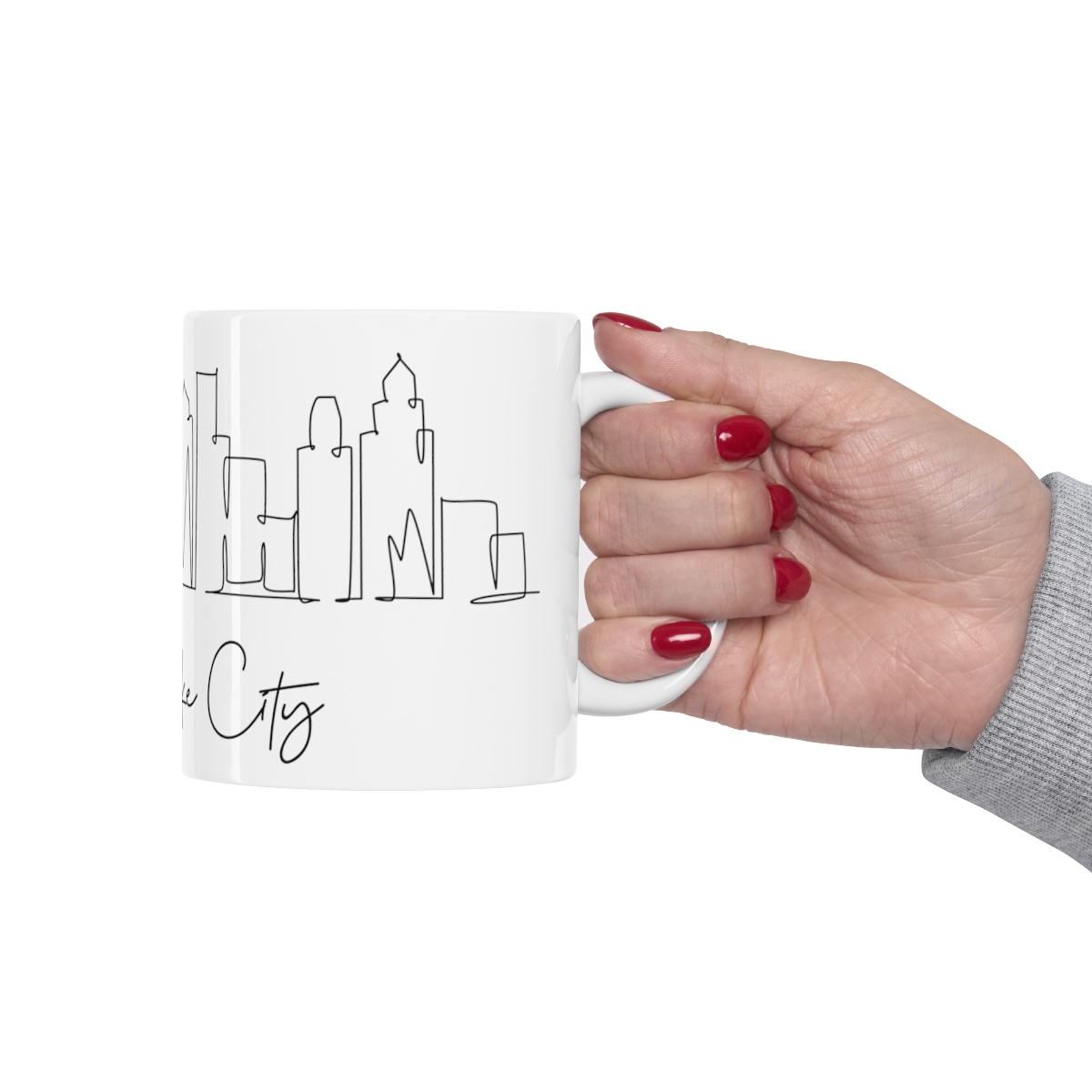 Salt Lake City Utah Skyline White Mug 11oz Ceramic - Image 12
