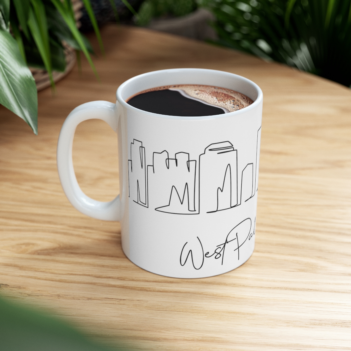 West Palm Beach Skyline Skyline White Mug 11oz Ceramic - Image 8