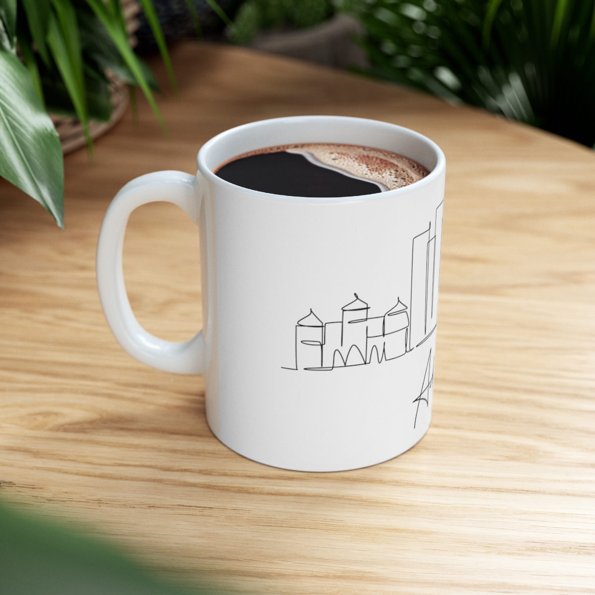 Adelaide City Skyline White Mug 11oz Ceramic - Image 8