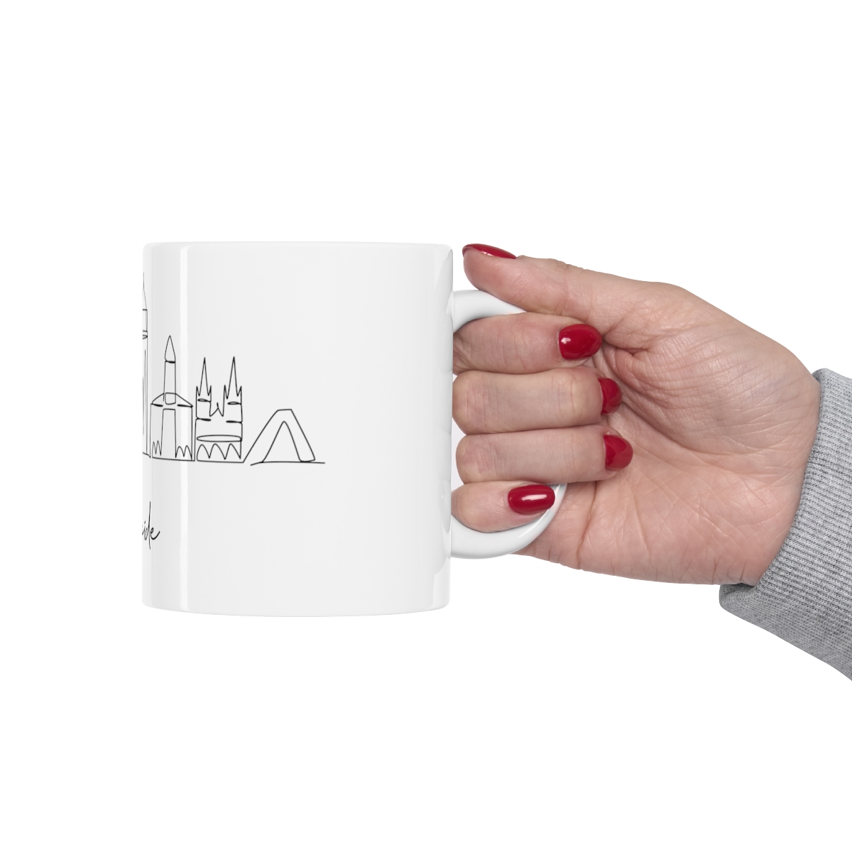 Adelaide City Skyline White Mug 11oz Ceramic - Image 12
