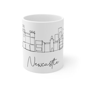 Newcastle City Skyline White Mug 11oz Ceramic