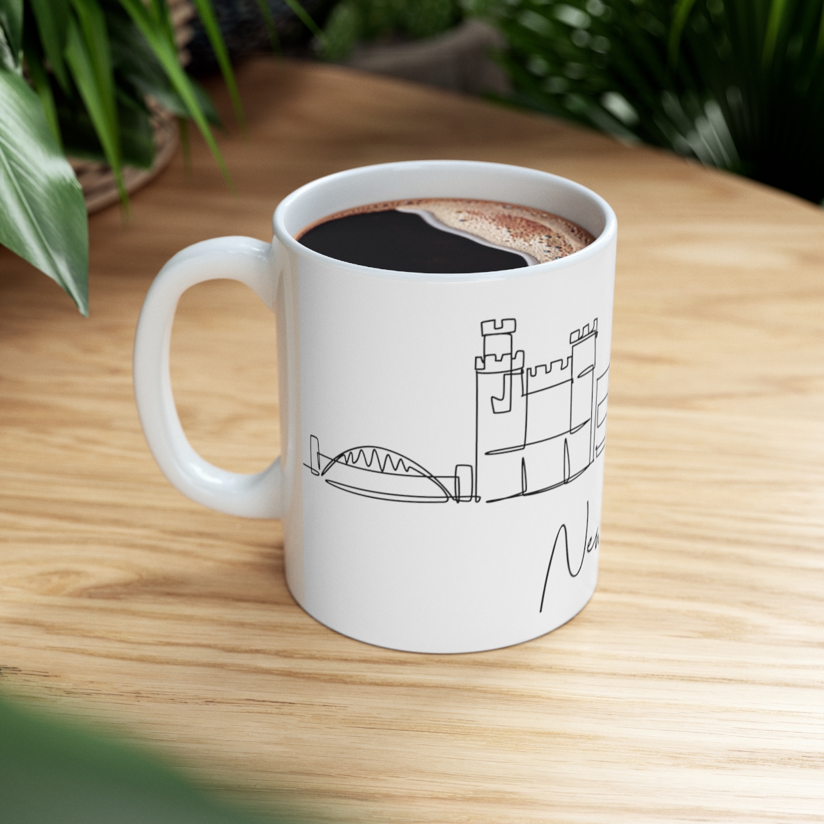 Newcastle City Skyline White Mug 11oz Ceramic - Image 8