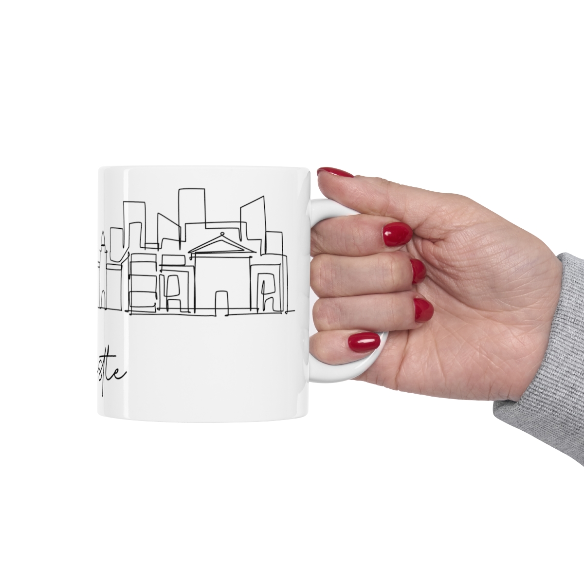 Newcastle City Skyline White Mug 11oz Ceramic - Image 12