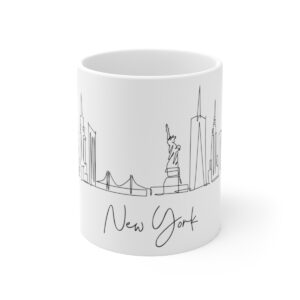 New York City Skyline 2 White Mug 11oz Ceramic