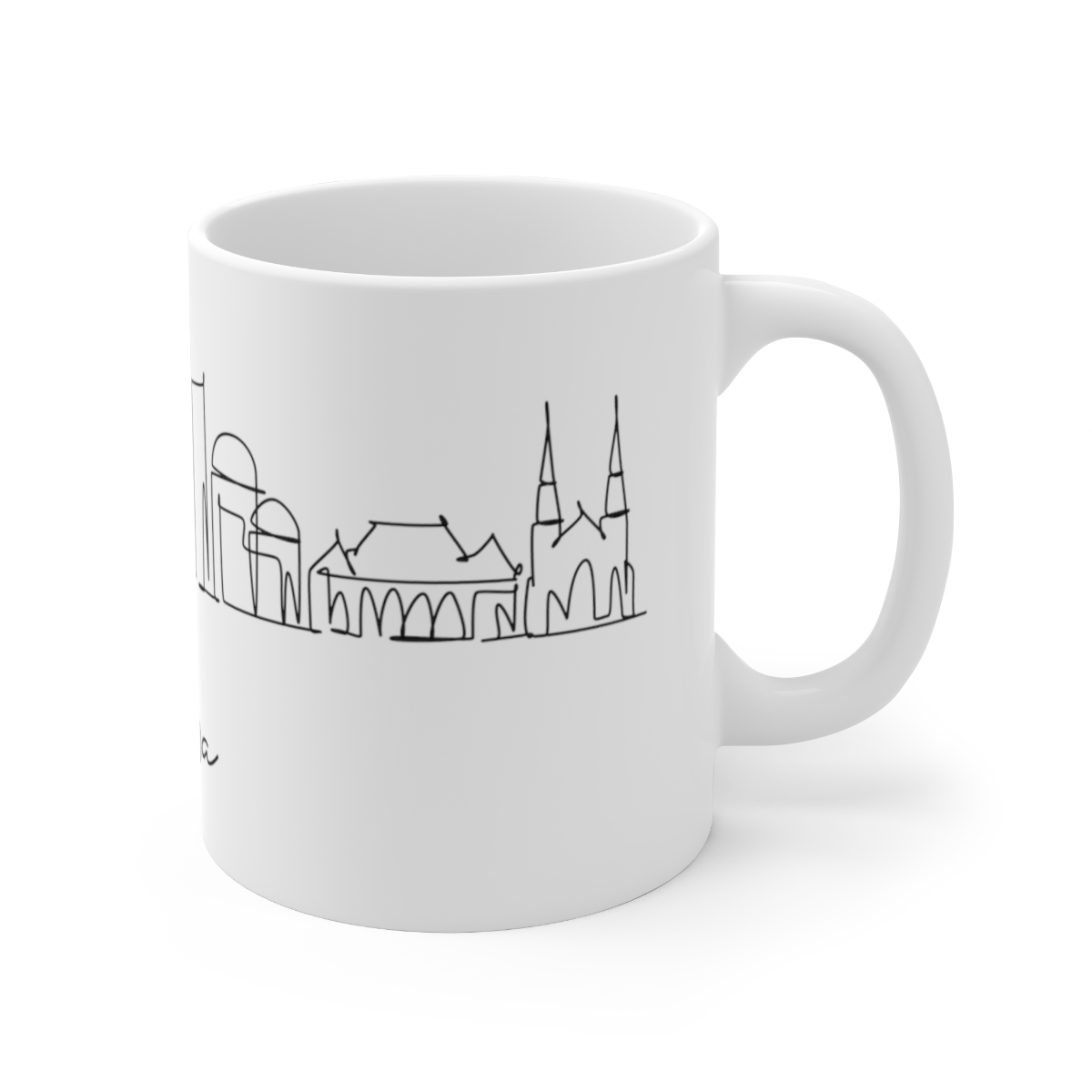 Ottawa City Skyline Canada White Mug 11oz Ceramic - Image 3