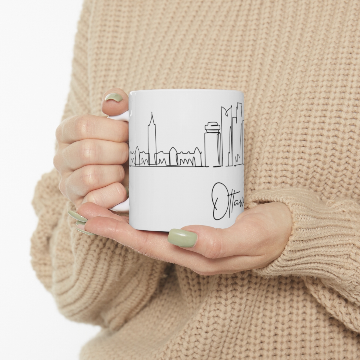 Ottawa City Skyline Canada White Mug 11oz Ceramic - Image 10