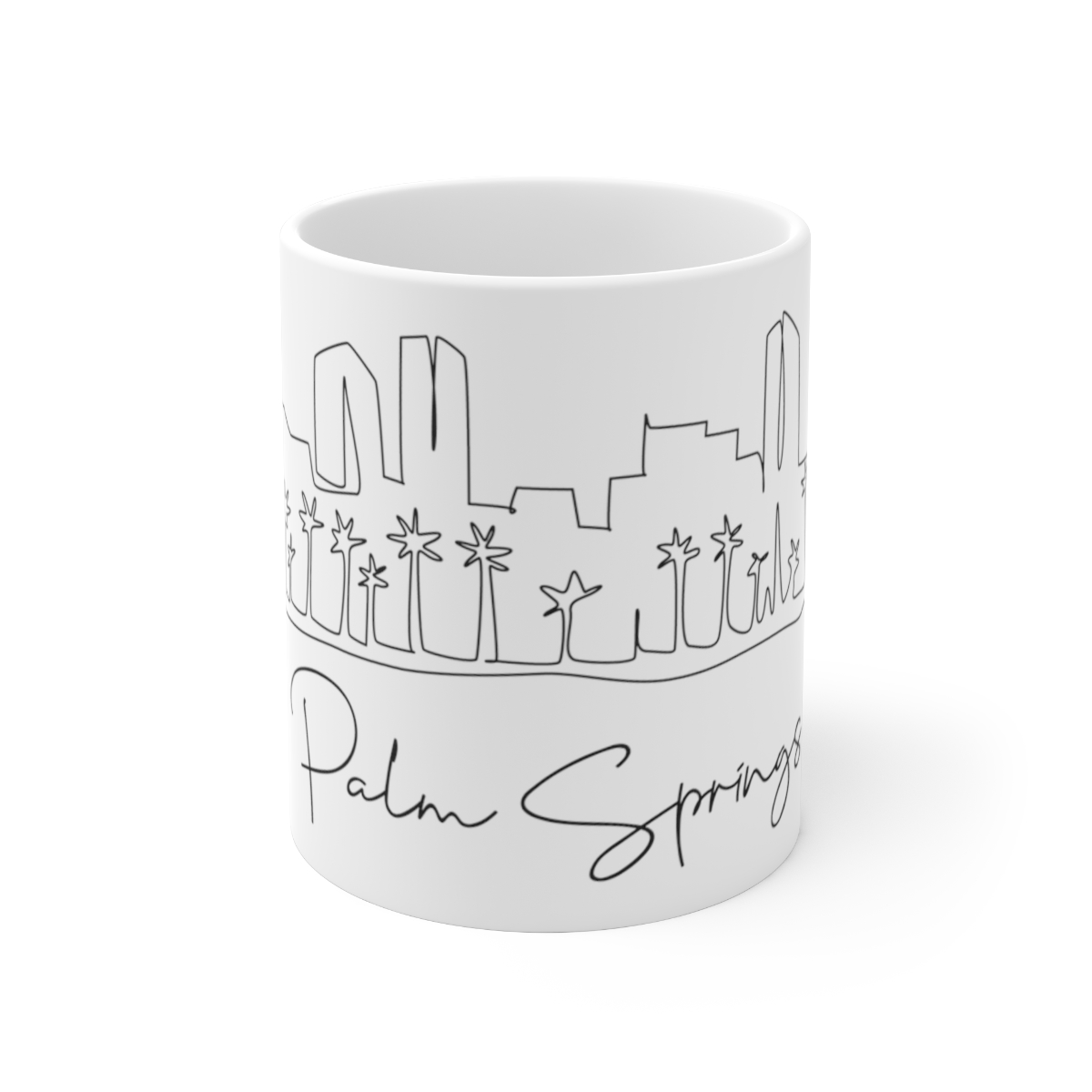 Palm Springs City Skyline White Mug 11oz Ceramic