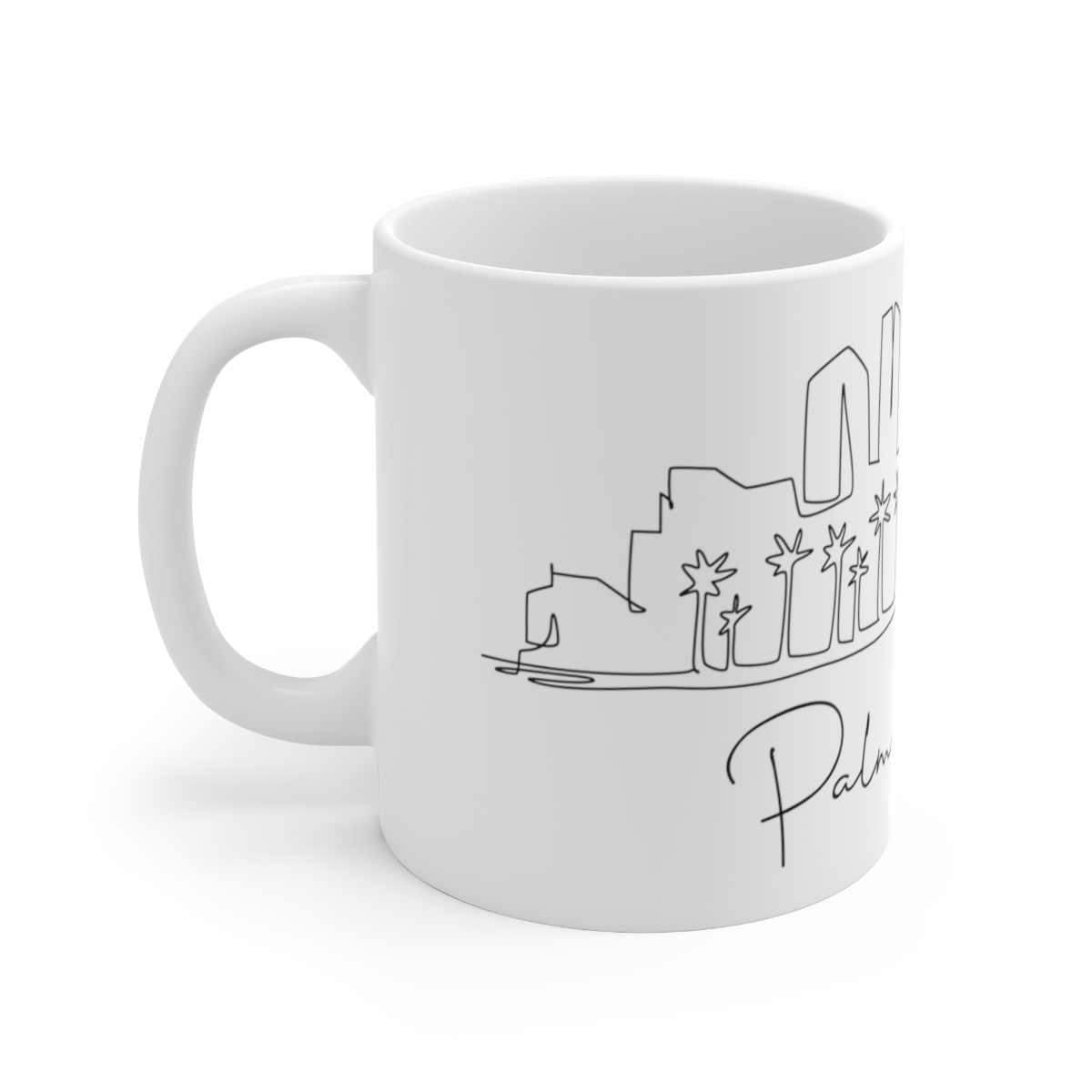 Palm Springs City Skyline White Mug 11oz Ceramic - Image 2
