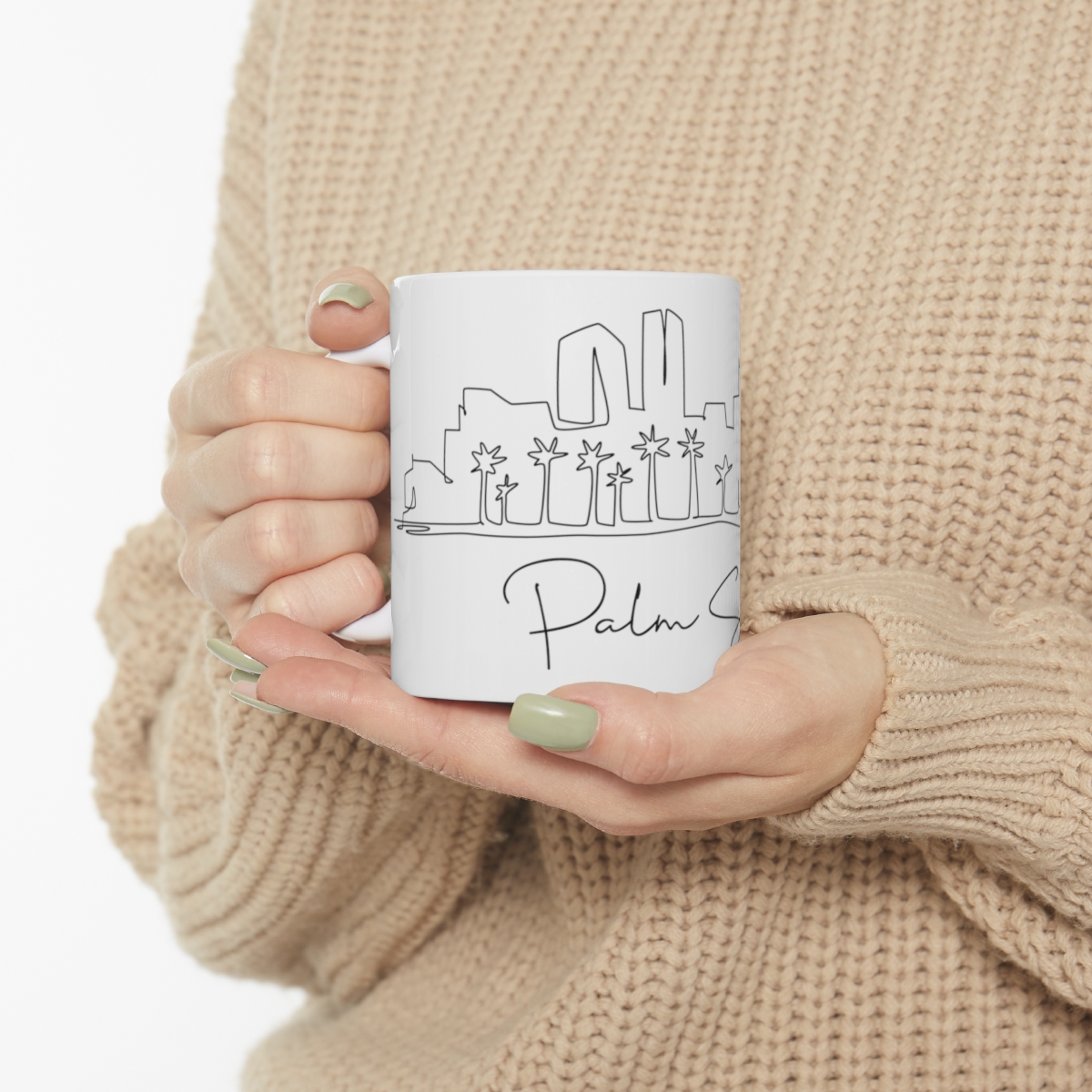 Palm Springs City Skyline White Mug 11oz Ceramic - Image 10