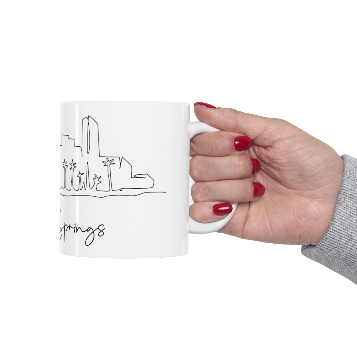 Palm Springs City Skyline White Mug 11oz Ceramic - Image 12