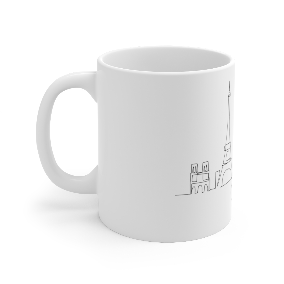 Paris City Skyline France White Mug 11oz Ceramic - Image 2