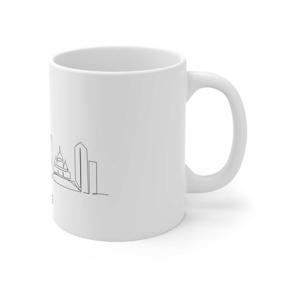 Paris City Skyline France White Mug 11oz Ceramic - Image 3