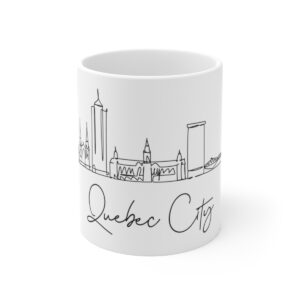 Quebec City Skyline Canada White Mug 11oz Ceramic