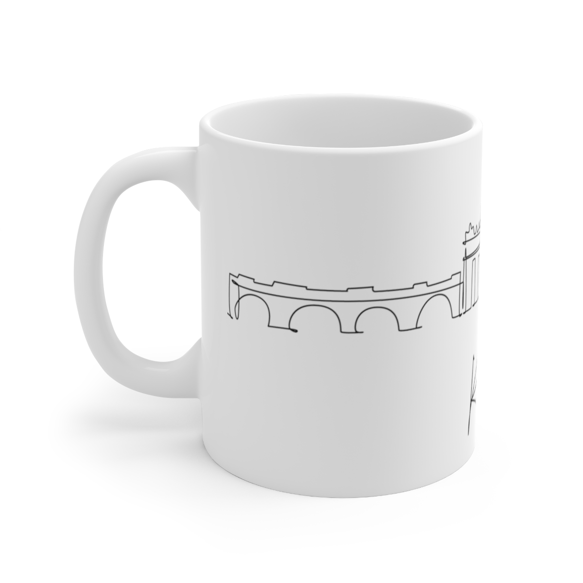 Rome City Skyline Italy White Mug 11oz Ceramic - Image 2