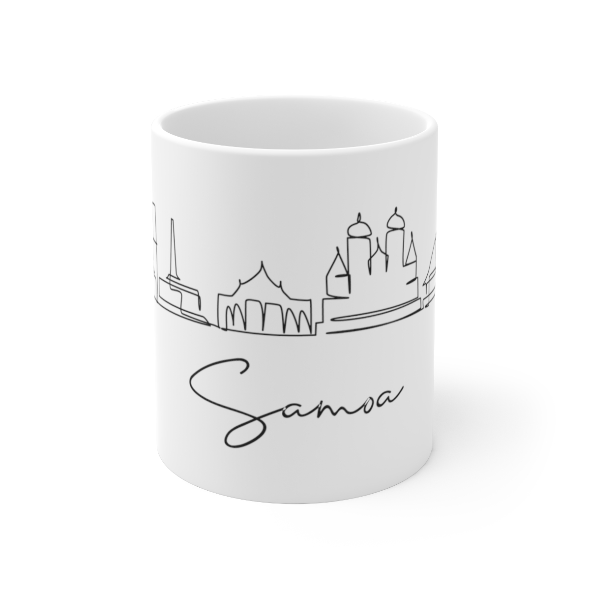 Samoa City Skyline Oceania White Mug 11oz Ceramic