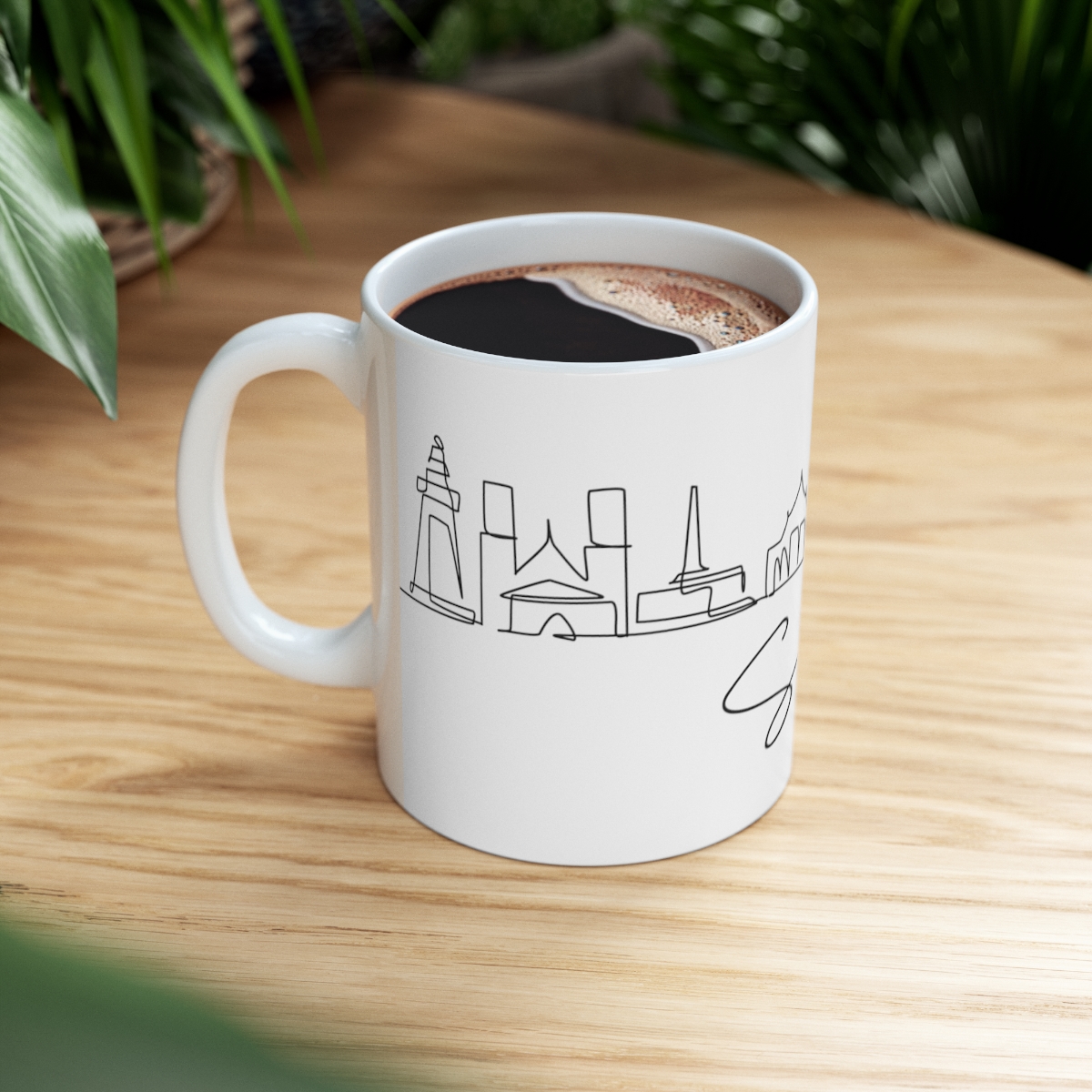 Samoa City Skyline Oceania White Mug 11oz Ceramic - Image 8