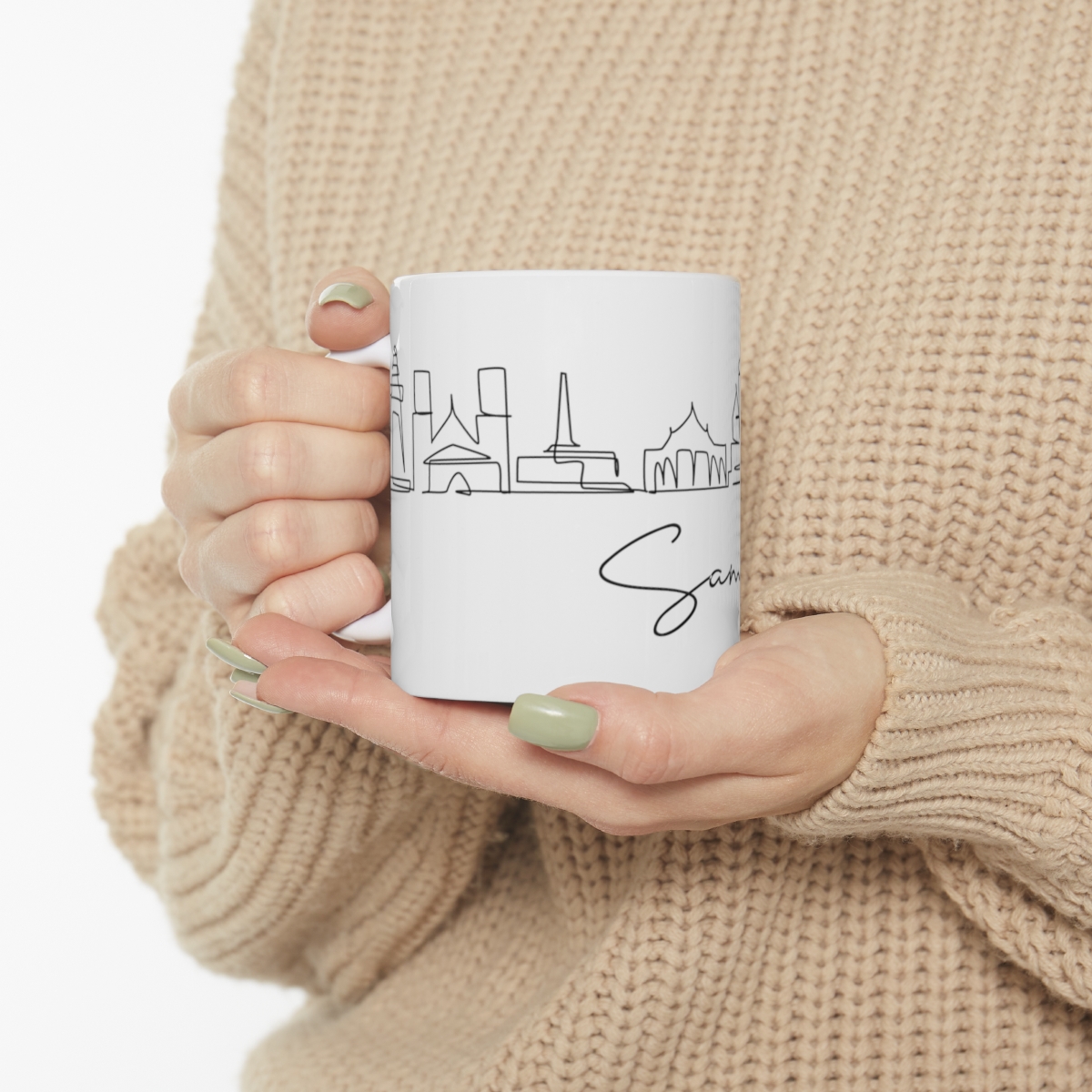 Samoa City Skyline Oceania White Mug 11oz Ceramic - Image 10