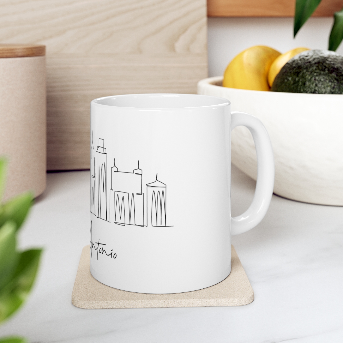 San Antonio City Skyline White Mug 11oz Ceramic - Image 7