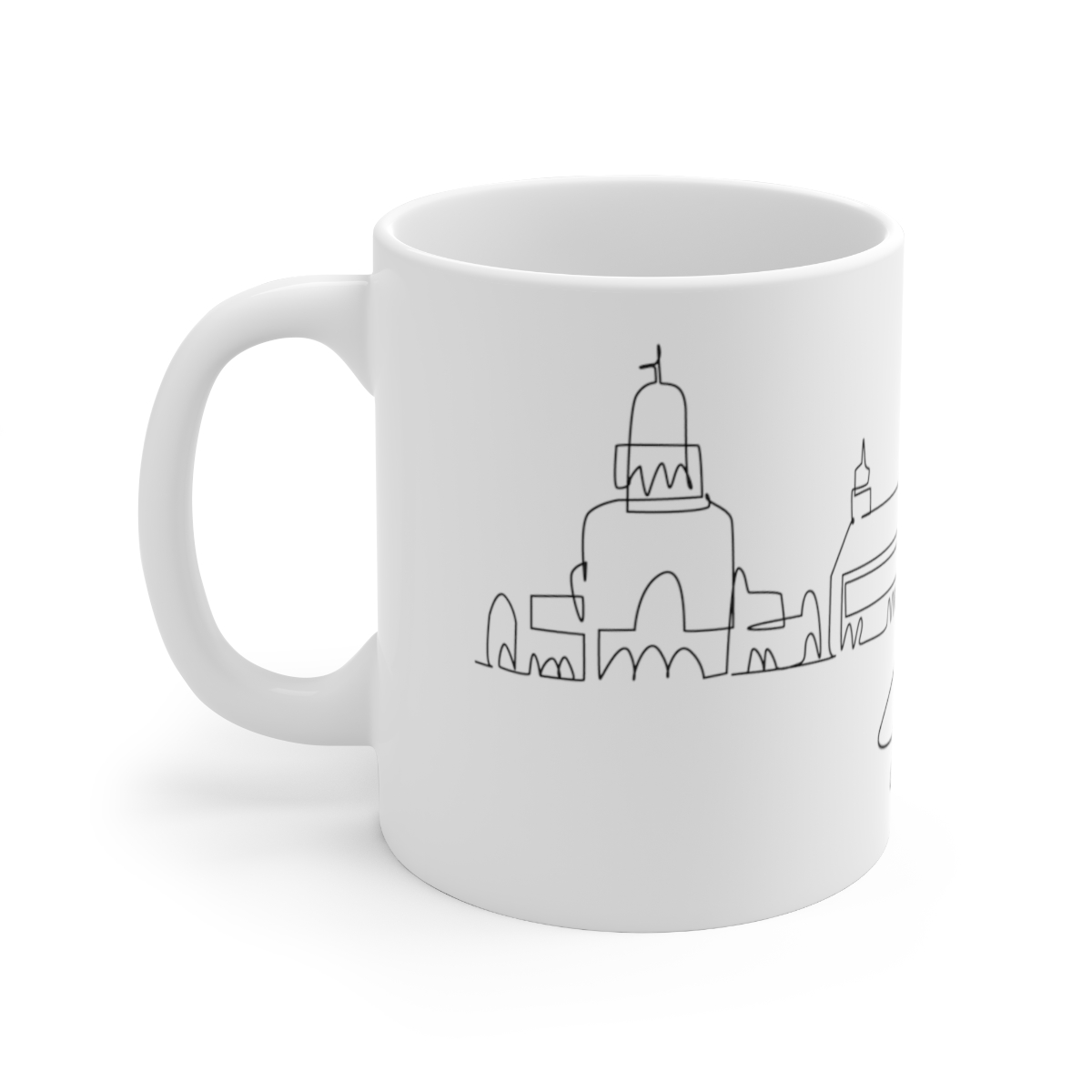 Sofia City Skyline Bulgaria White Mug 11oz Ceramic - Image 2