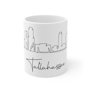 Tallahassee City Skyline 1 White Mug 11oz Ceramic