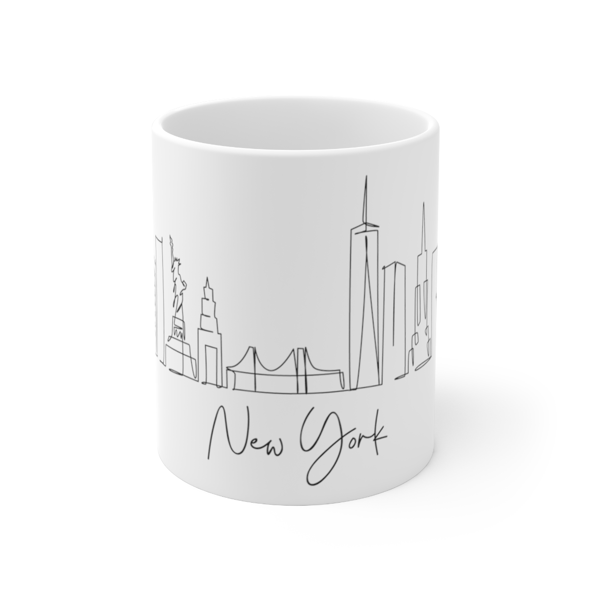 New York Skyline White Mug 11oz Ceramic