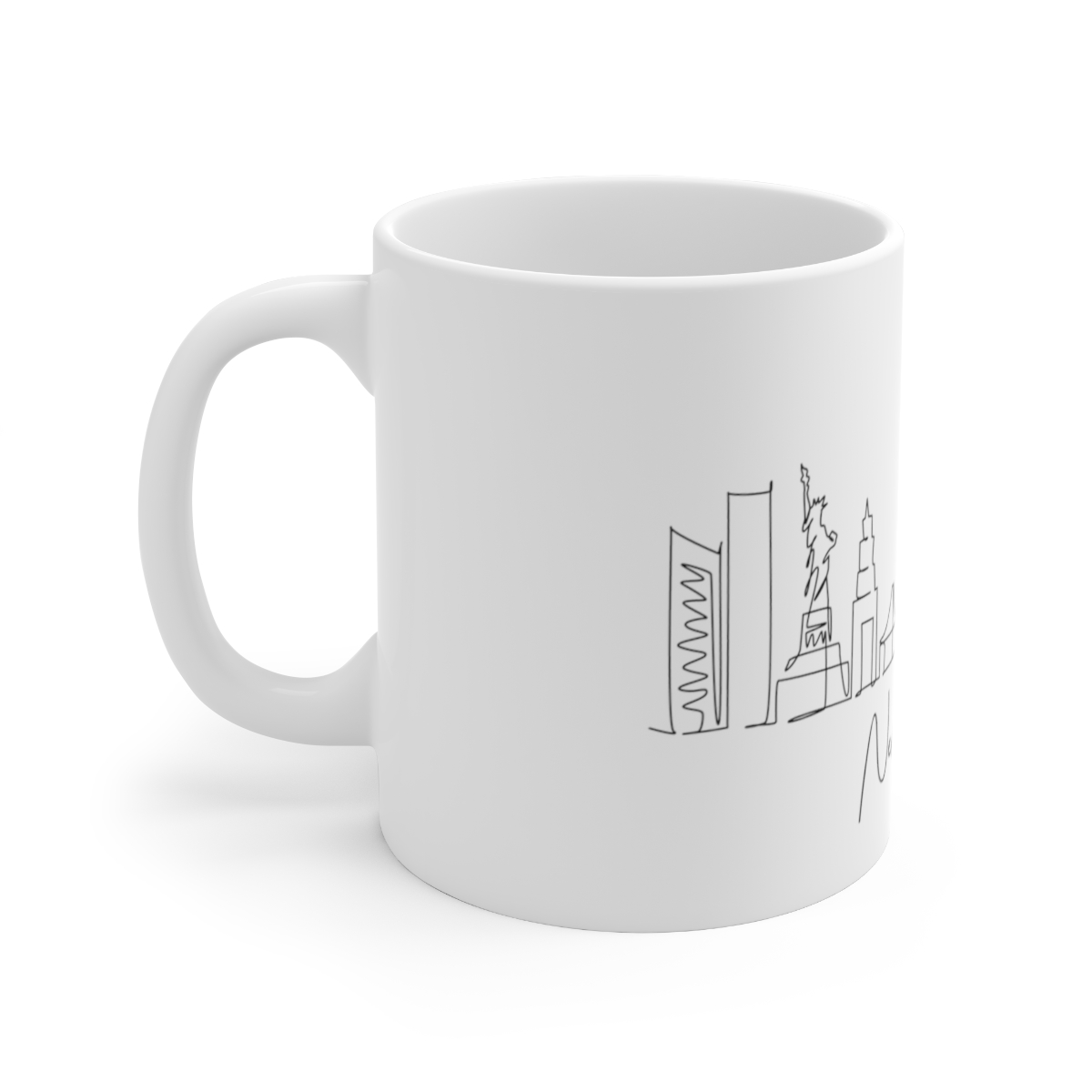 New York Skyline White Mug 11oz Ceramic - Image 2