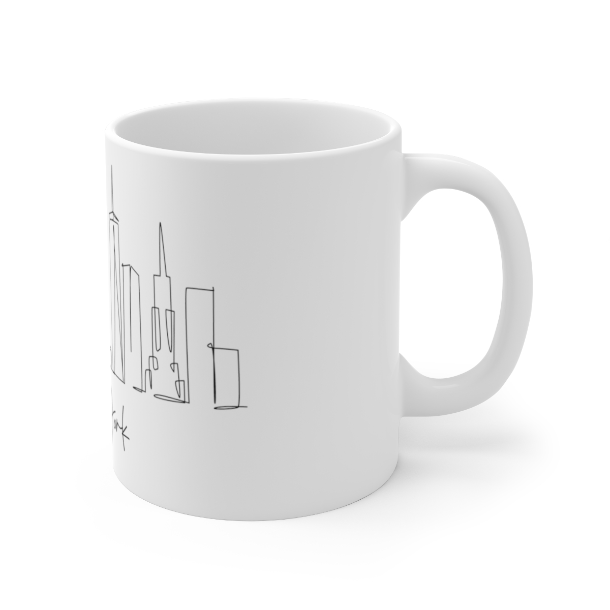 New York Skyline White Mug 11oz Ceramic - Image 3