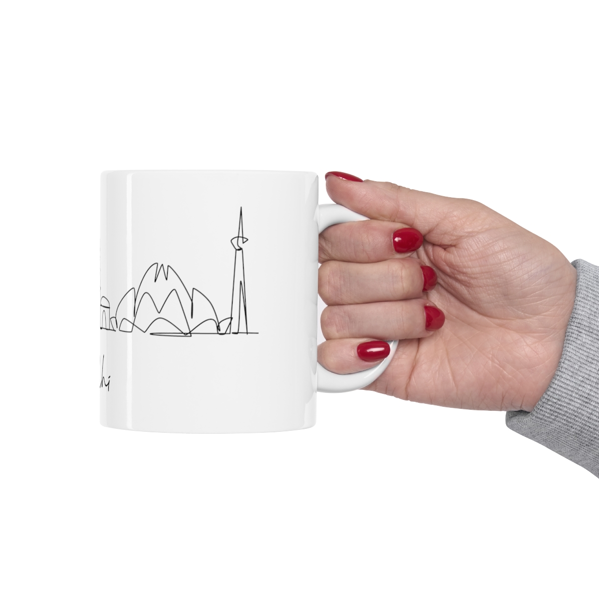Delhi City Skyline India White Mug 11oz Ceramic - Image 12
